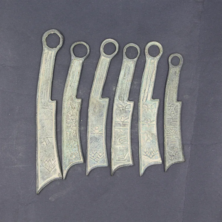 

LAOJUNLU Archaize Copper Coins Spring And Autumn Warring States Knife Coins 6 / Set Coins