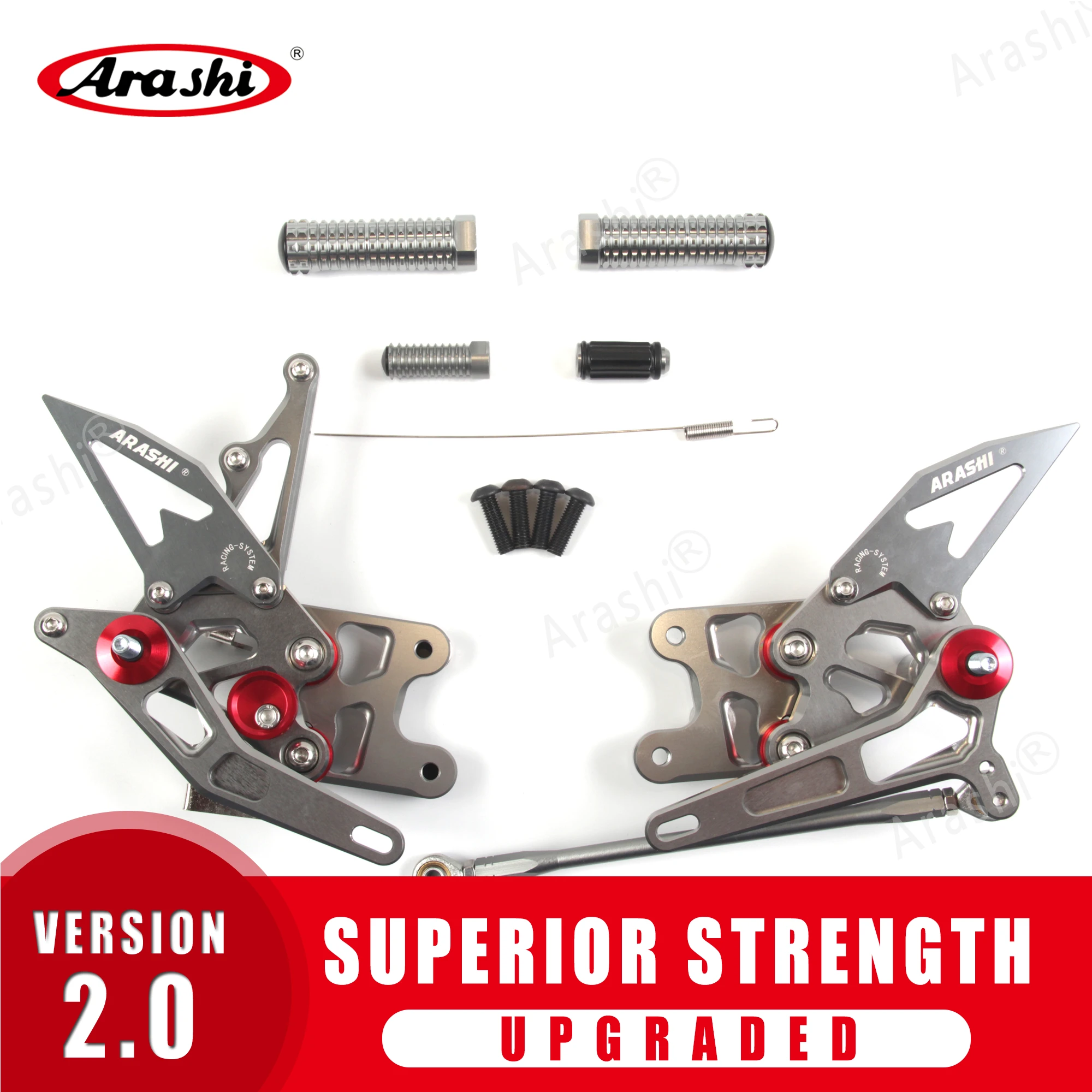 

Arashi GSXR 1000 Rider Rearset Adjustable Footrests Foot Pegs For SUZUKI GSXR1000 GSX-R 1000 2007 2008 CNC Motorcycle Aluminum