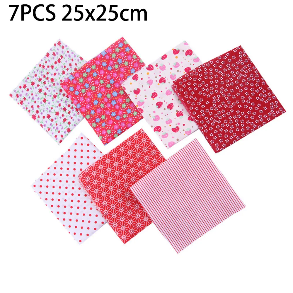 7 шт. хлопковая ткань 25 х25 см | Дом и сад