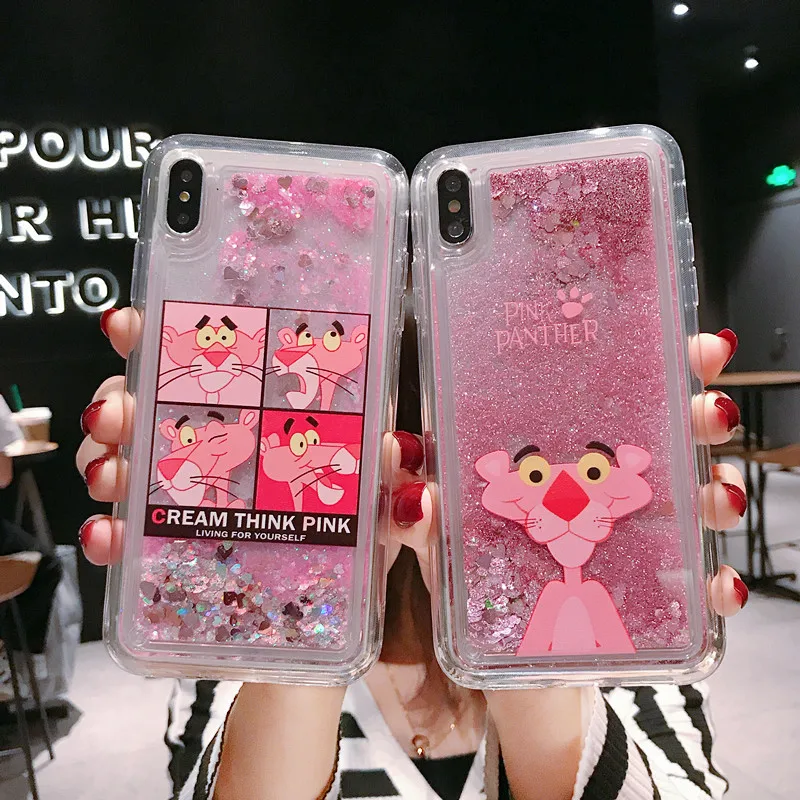 Блестящий розовый пантера чехол для телефона Samsung Galaxy A30 A20 A20E A40 A50 A60 A70 M10 A10 M20 M30