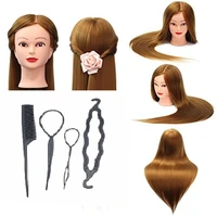 cammitever gold hair hairdressing cosmetology mannequin manikin training head with clamp tools for practice