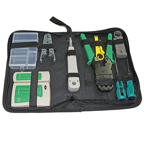 

Network Tool Kit Cat 5e Cat 6 LAN RJ 45 Crimping Tool Cable Test Cable Stripper Plug Screwdriver Network Installation and Repair