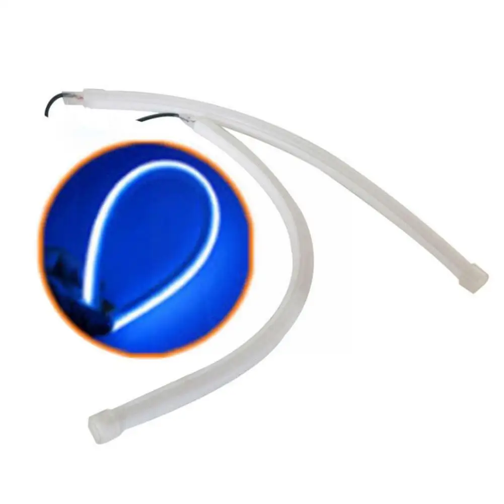 

Car Led Tear-eye Light, Light Guide Strip 60CM 45cm Daytime 30cm Soft Light Running Car Rubber Steering Light, Monochrome S3Q8