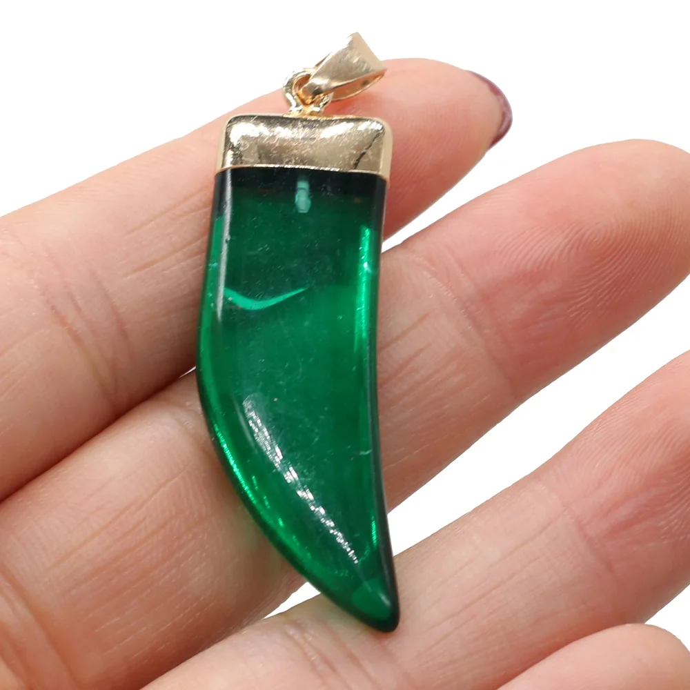 

Natural Energy Stone Pendants Knife shape Multi-colors Crystal for Jewelry Making DIY Amulet Necklace Accessories
