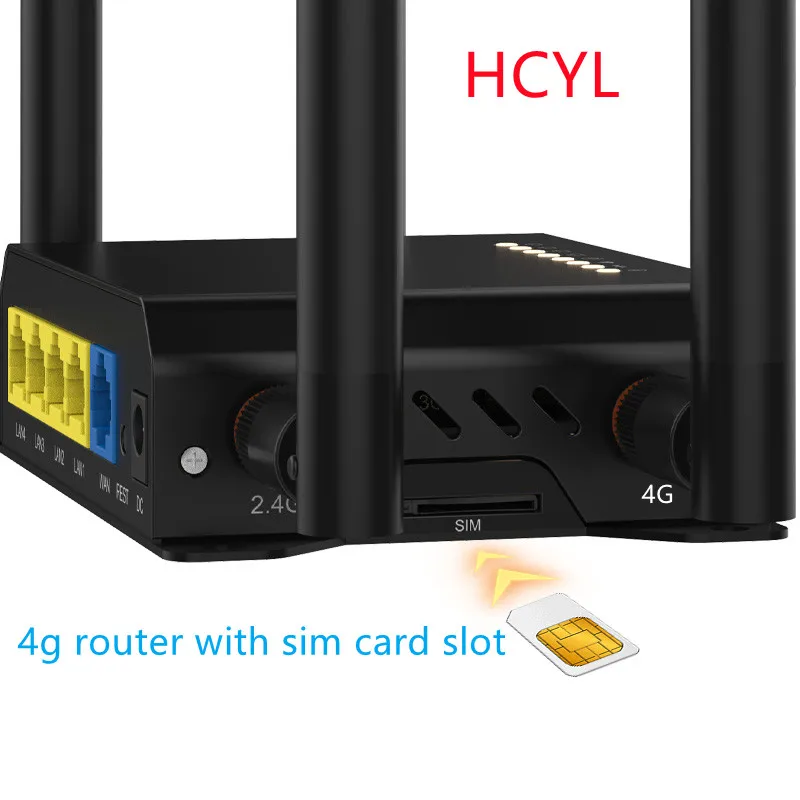 Huastlink Стандартный Wi-Fi роутер 4G модем со слотом для SIM-карты точка доступа Openwrt 128 МБ