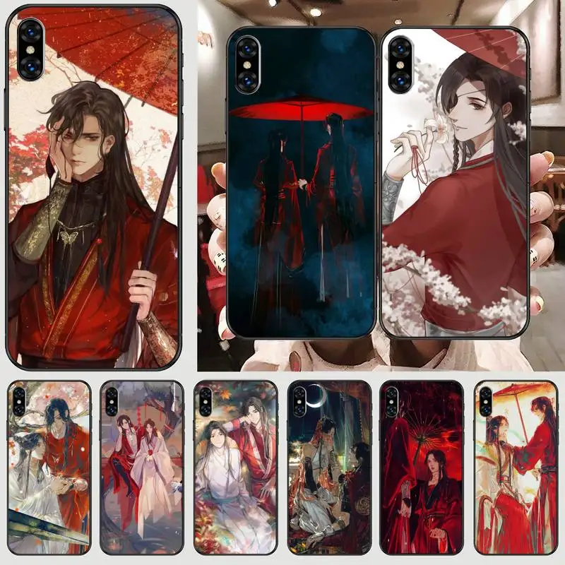 

Tian Guan Ci Fu Chinese anime Phone Case For Black-Iphone 5 5s se 6 6s 7 8 11 12 X Xs Xr Pro Plus Max Mini Cover