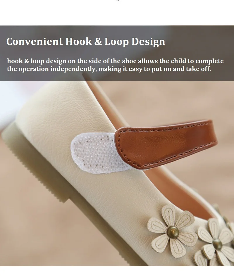 Элегантная обувь принцессы с цветочным принтом для детей 1-8 лет; сезон весна-осень; детская обувь на плоской подошве для маленьких девочек; женская повседневная кожаная обувь