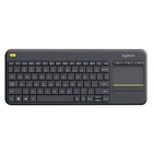 Оригинальная Беспроводная Клавиатура Logitech K400Plus, клавиатура для смарт-ТВ, ноутбука, настольного компьютера, сенсорная беззвучная клавиатура с тачпадом для ПК, ноутбука, Android