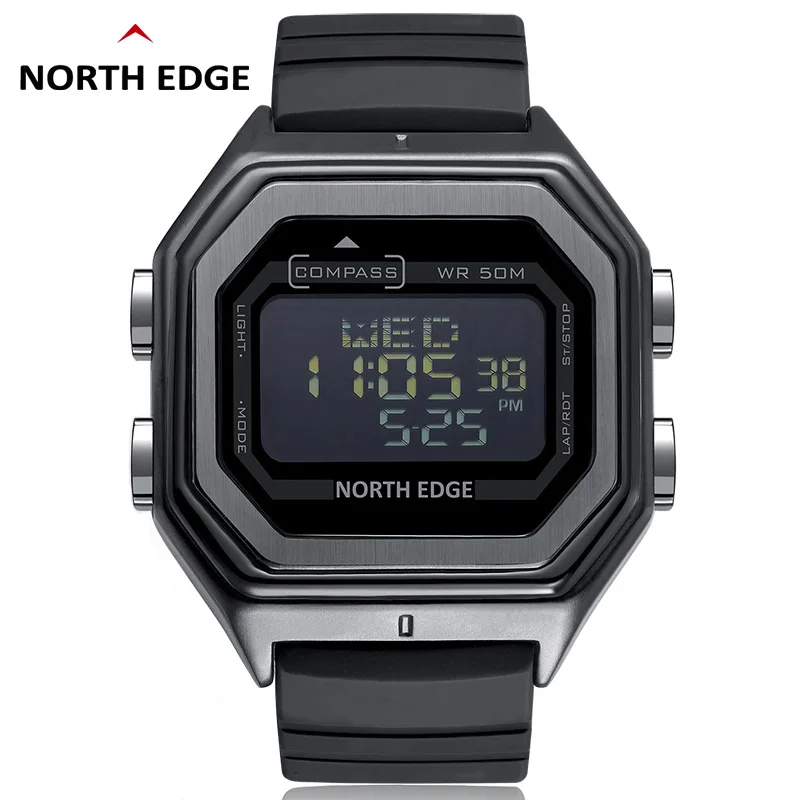 Мужские Цифровые Военные Спортивные часы NORTH EDGE водонепроницаемые уличные