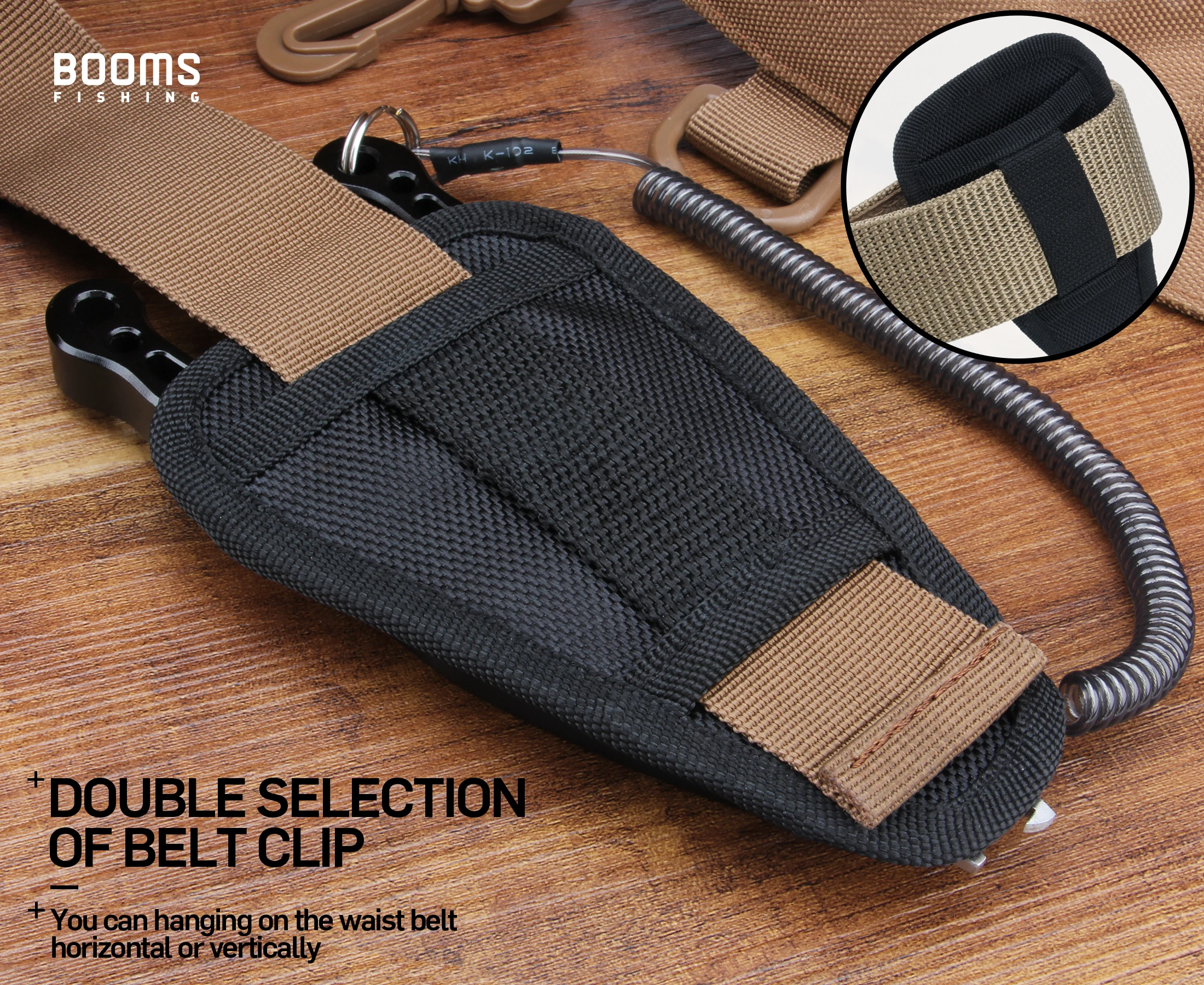 Booms Fishing P01 Fishing Pliers Sheath Suitable Vary Fishing Pliers Comes with Coiled Lanyard