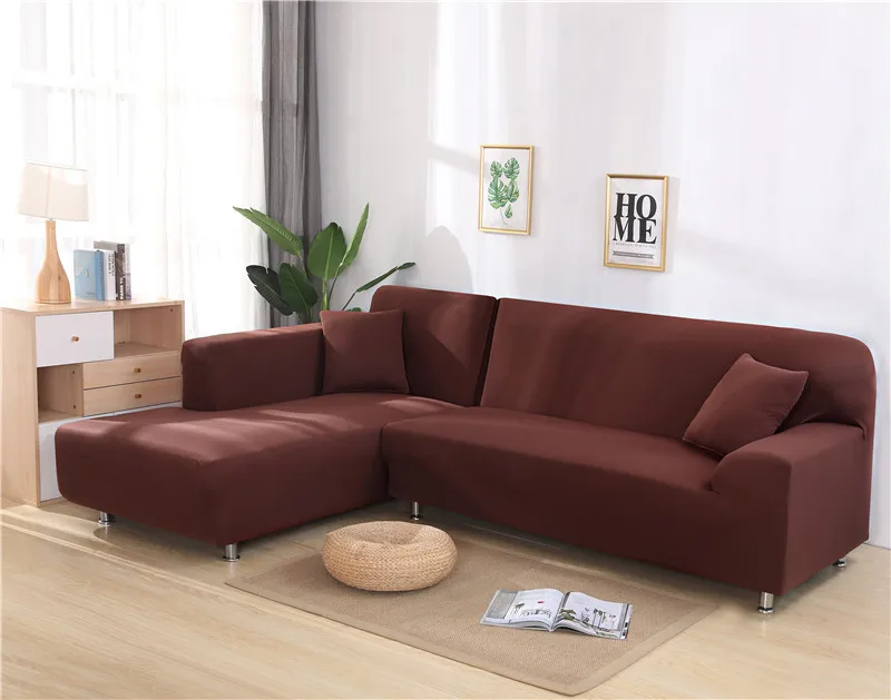 Эластичный чехол для дивана L-образной формы секционный угловой шезлонг