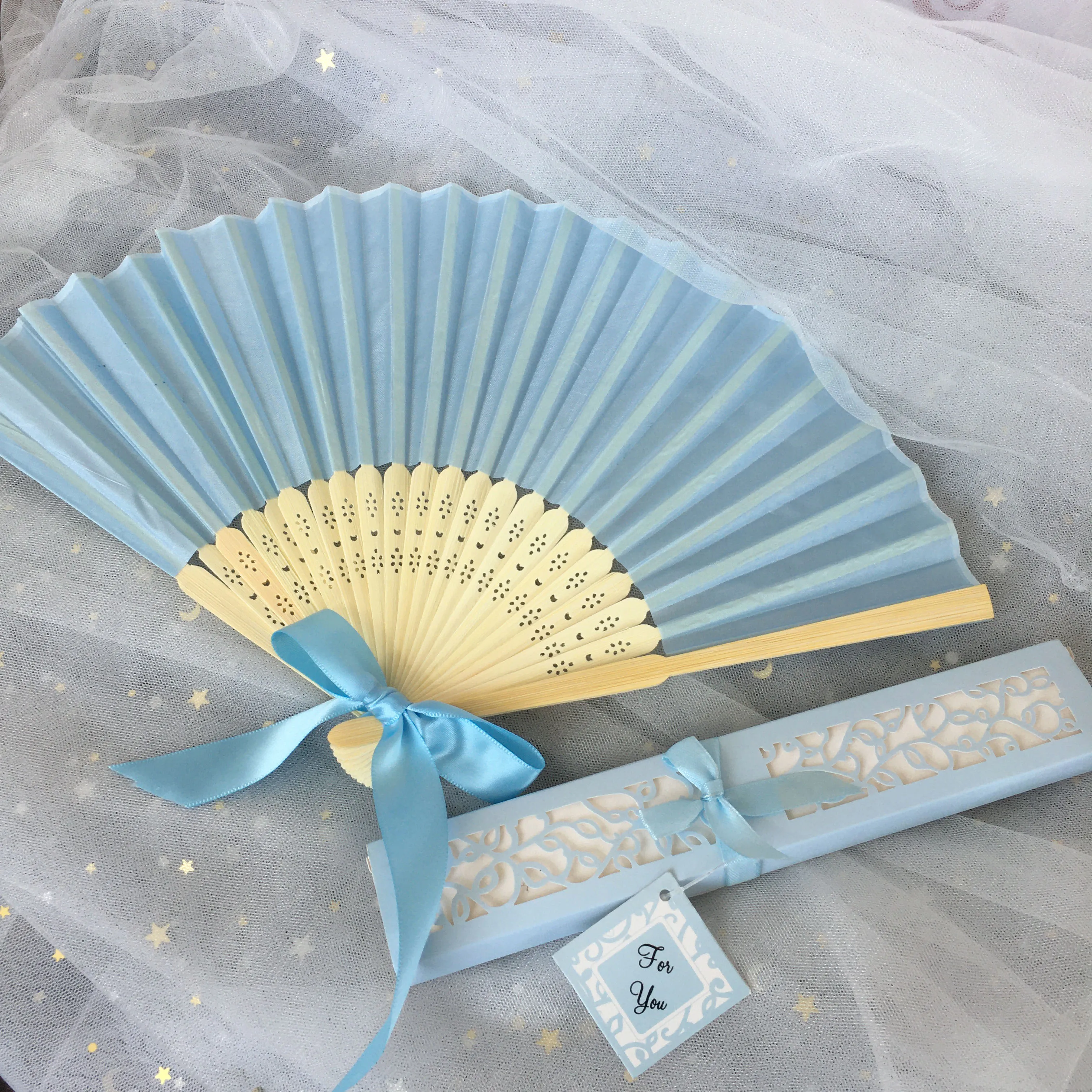 

Personalized Pink Blue Silk Hand fans Girl boy Baby shower return gifts Birthday favors party giveaways for guests free shipping