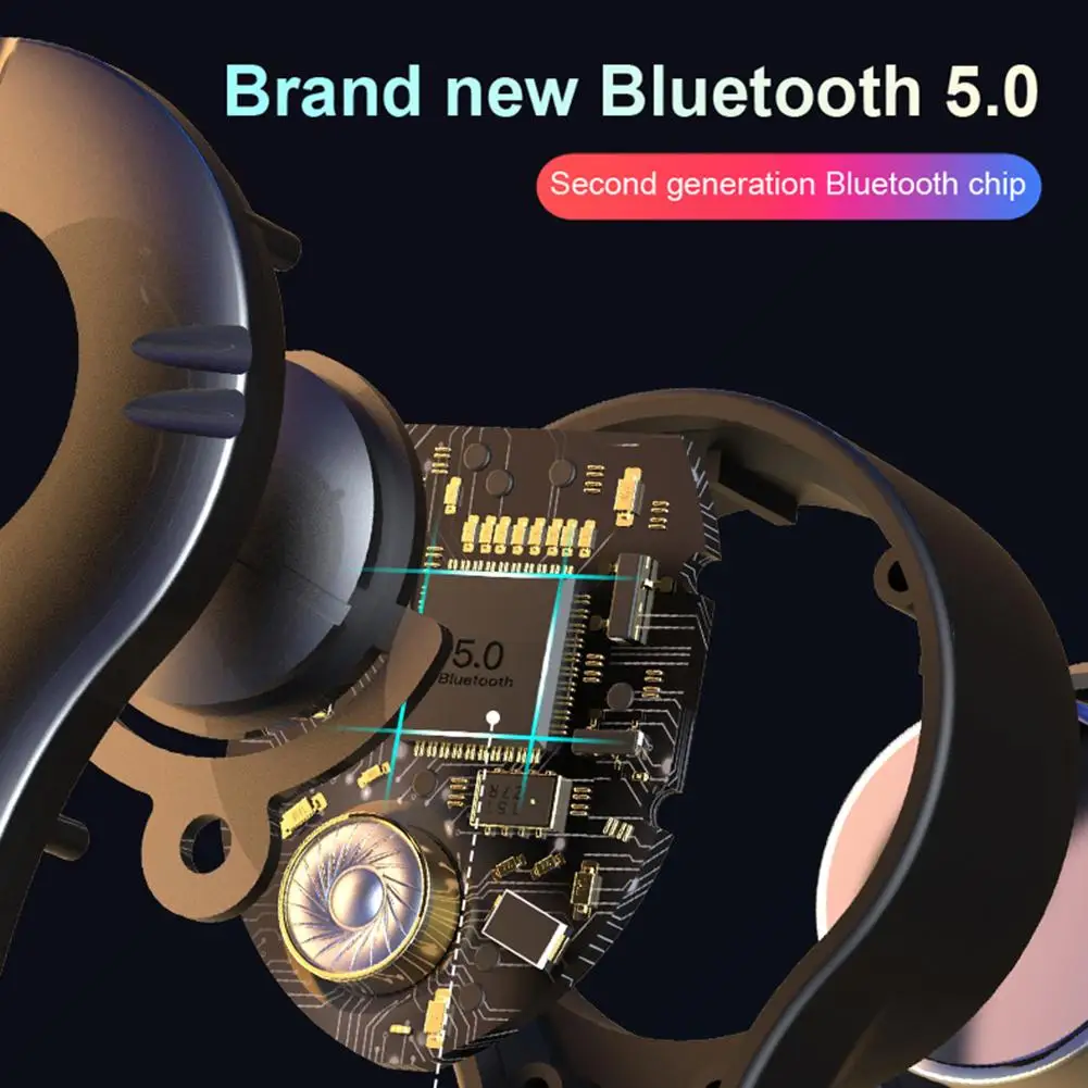 

SE16S Wireless Headset Mini TWS Waterproof Sweatproof Bluetooth 5.0 Sports Headphone LED Earbuds In-ear Earphone