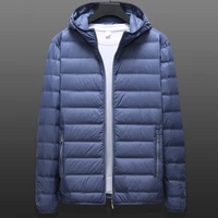large size winter hooded ultra light down jacket men windbreaker outwear 90 white duck down padded puffer warm coat 6xl 7xl 8xl