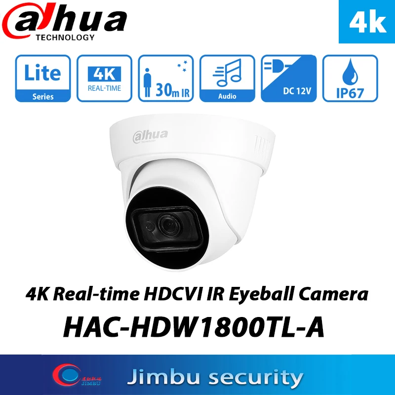 

Мини-камера видеонаблюдения Dahua 4K, 8 Мп, HDCVI, с микрофоном, IP67, CVI/CVBS/AHD/TVI