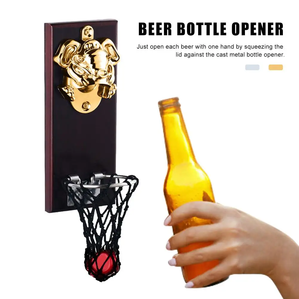 

Wine Beer Bottle Opener Innovative Practical Durable Basketball Bottle Opener Fridge Magnet for Bar Kitchen Home Patio