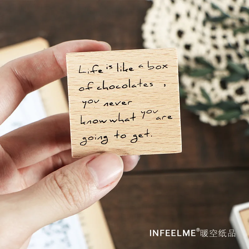 12 шт./компл. английские фраз деревянные штамп украшения резиновые штампы для