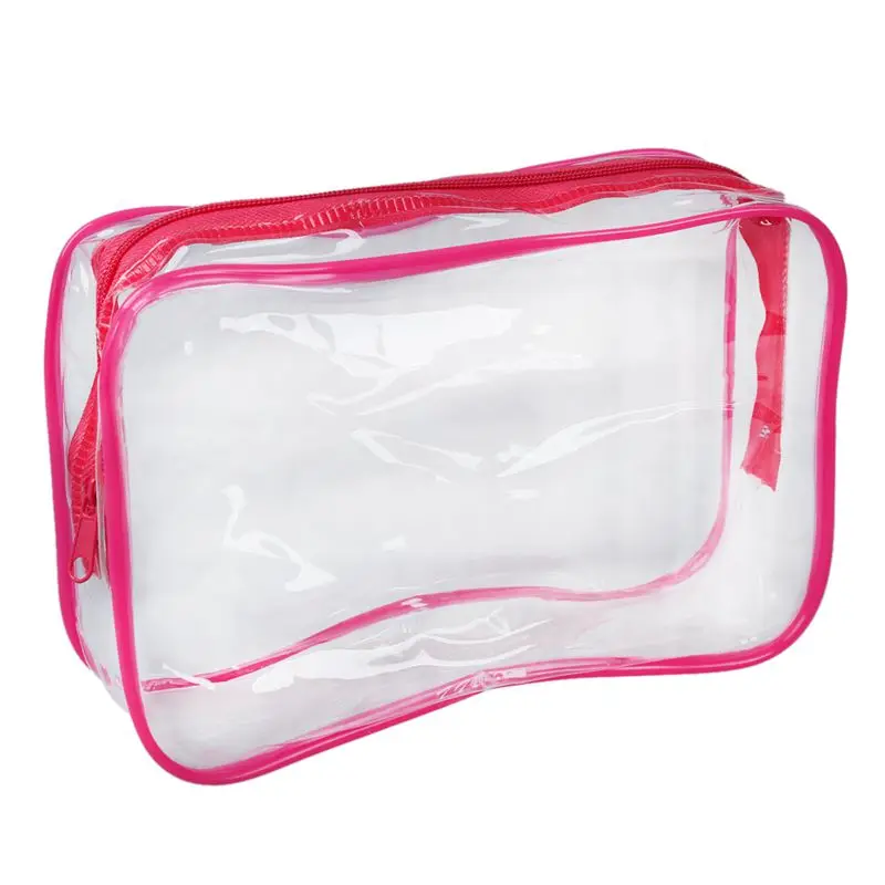 ПВХ прозрачный мешок путешествия Купание Туалетная принадлежность на молнии
