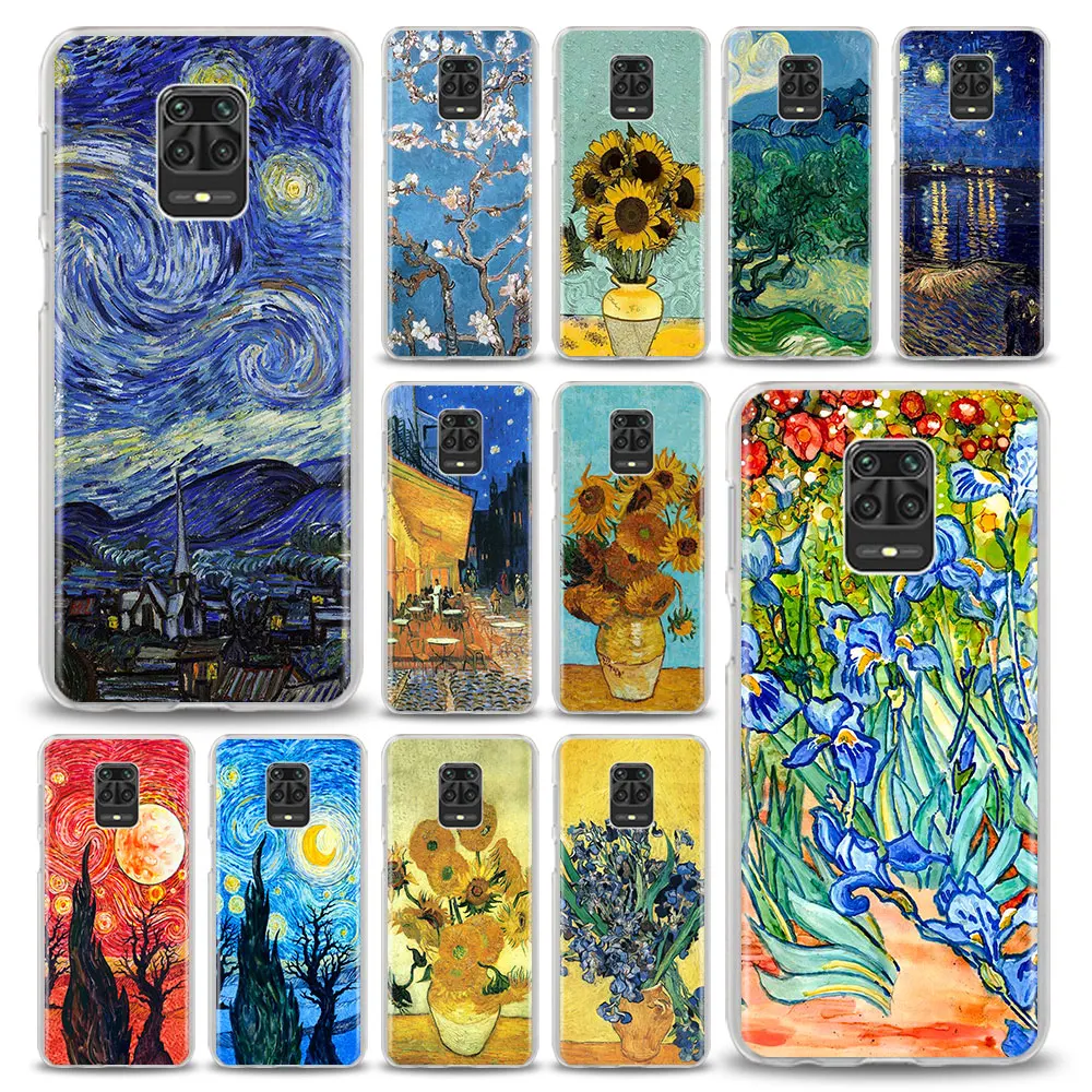 Чехол для Xiaomi Redmi Note 9 9S 8T 8 Pro Max 9A 9C 8A 7 7A 6 6A Ван Гог с изображением звездного неба |