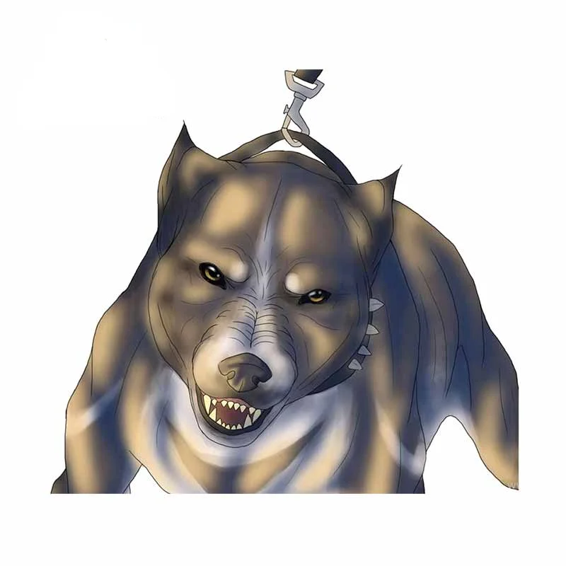 

13cm Cartoon Pitbull Dog Bulldog Car PVC Sticker Auto Styling Wall Stickers Horrible Dog Head Car Wall Decal