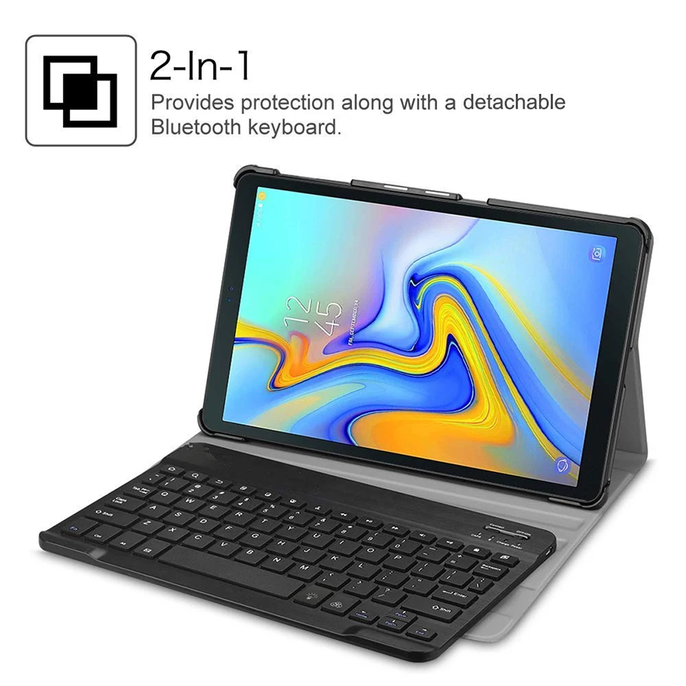 2 в 1, беспроводная итальянская/немецкая клавиатура для samsung Galaxy Tab A2 10,5 T595 T590, планшет с подсветкой, Bluetooth, Клавиатура США, чехол
