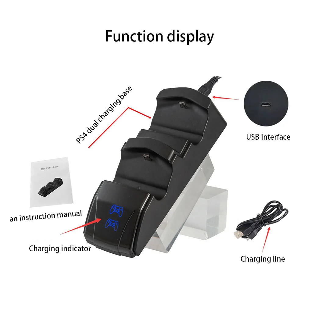 Для игрового контроллера PS4 джойстик USB-зарядное устройство черная док-станция