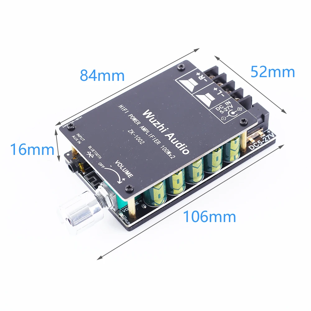 Hi-Fi Bluetooth аудио стерео модуль BLE5.0 TPA3116D2 AUX цифрового усилителя 100 Вт + - купить по