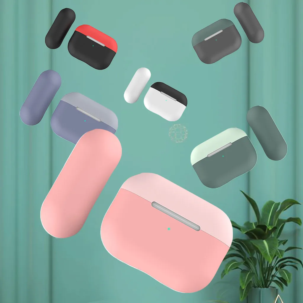 Для Air Pods Pro 2020 беспроводной зарядный чехол силиконовый защитный для наушников s #
