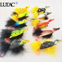 lutac floating duck lure 105mm 29g ld01b feather tail treble hook sea bass artificial hard plastic simulated bait