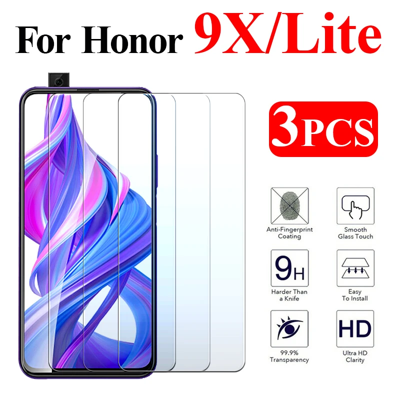 3 шт./лот Защитное стекло для Honor 9x Защита экрана Huawei Honer 9 Lite 9X9 lite Hauwei закаленное