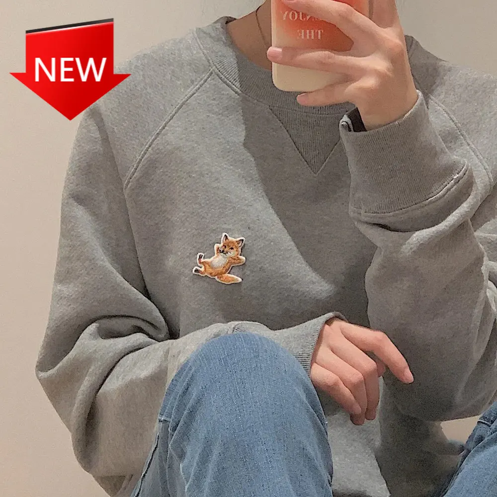 

Женский хлопковый свитшот с длинным рукавом и круглым вырезом