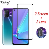Full Cover Tempered Glass For Oppo A72 A52 A92 A54 A74 A94 A15 A53 A76 Screen Protector Oppo A72 Camera Glass For Oppo A72 Glass