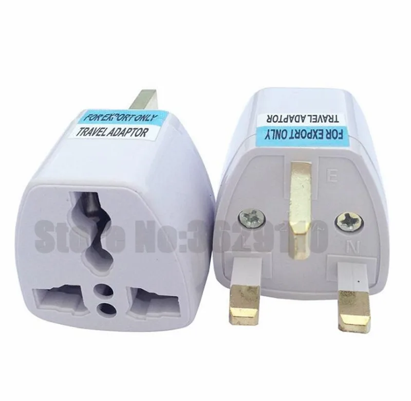 

500pcs AU EU US To UK Plug Adapter UK GB England Travel Charger Converter Europe Universal AC Power Electrical Plug Adaptor
