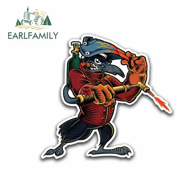 

EARLFAMILY 13 см для шлема сварщика птица личность Творческий виниловые наклейки на машину Материал Наклейка Автомобильные аксессуары украшение