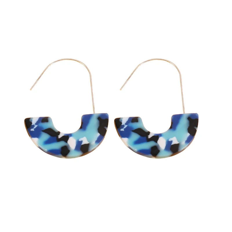 

Elegance New Acrylic Resin Earrings for Women Bohemian Colored Drop Earrings Vintage Fashion Jewelry Accessories