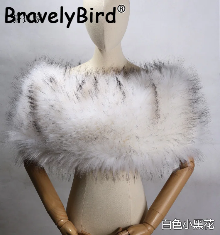 Зимняя женская накидка из искусственного меха роскошный пушистый плед свадебная