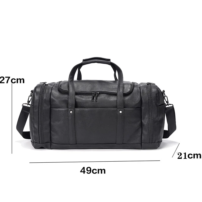 Travel Bag Hand Luggage Outdoor Sport Waterproof Leather Weekend Handbag Multifunction Fitness Duffel Bag Shoes Pocket XA227C