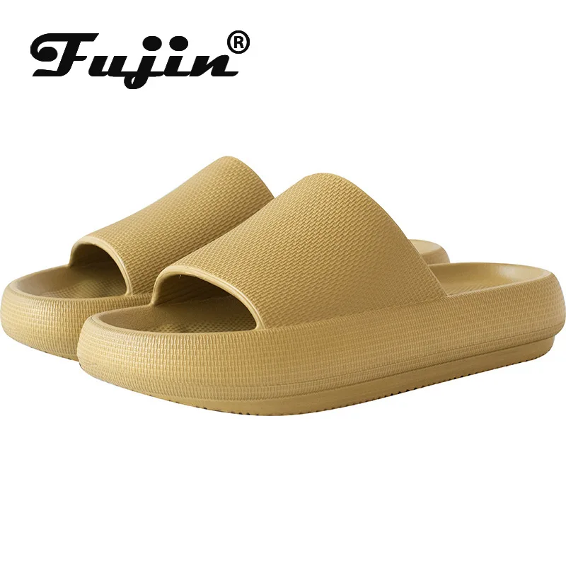 Сандалии fujin женские/мужские из искусственной кожи на платформе удобные шлепанцы
