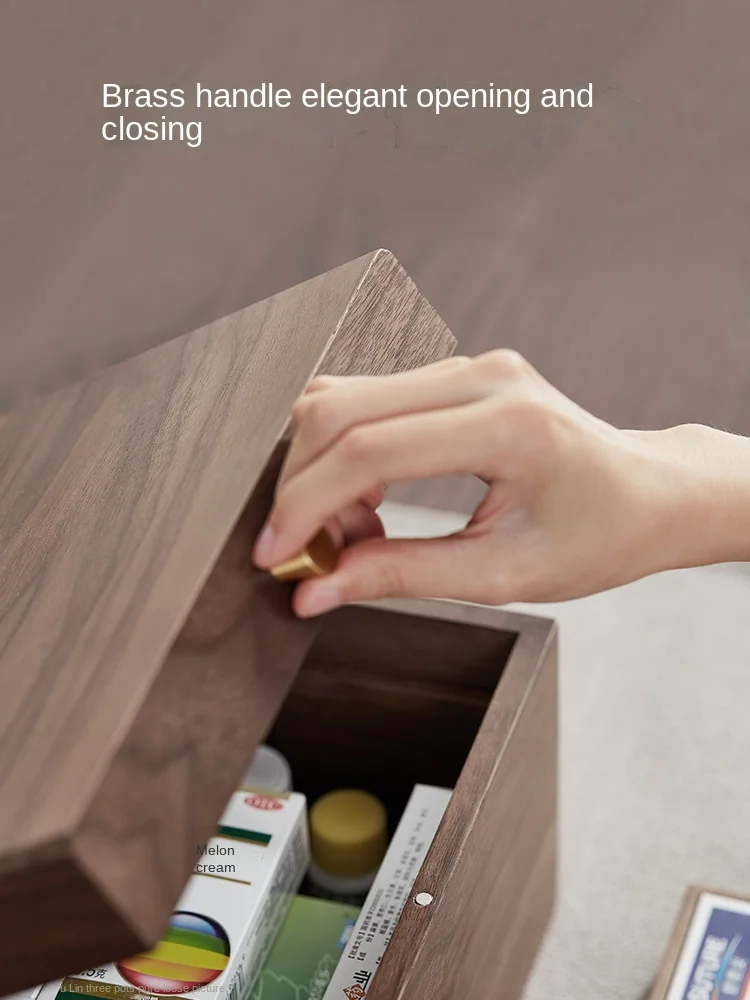 Household Medicine Box Pack Large Capacity First Aid Kit First-Aid Storage Solid Wood | Дом и сад