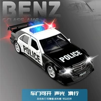 child toy police car 132 mercedesbenz c class alloy model car sound and light pull back toy metal die cast dtm racing cars