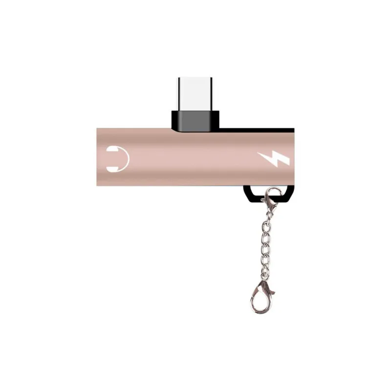 NEW 2 in 1 Type-C to 3.5mm Audio Adapter + Charging Cable Connector Converter for Xiaomi Huawei SamSung Iphone Classic Color | Электроника