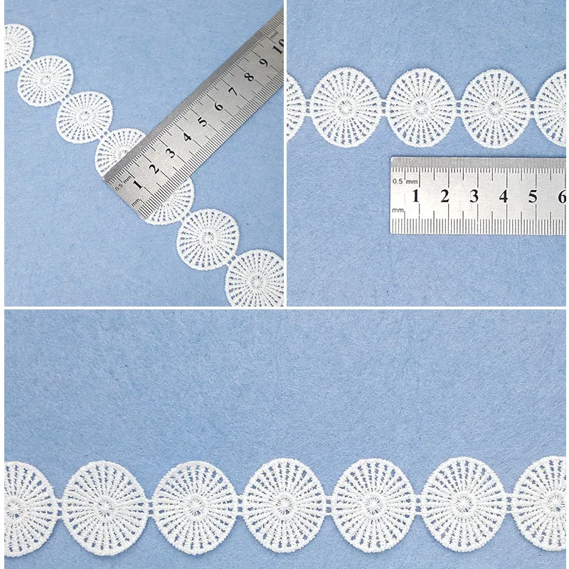 Свадебные кружевные планки Кружева Аппликация границы белый 7 ярдов