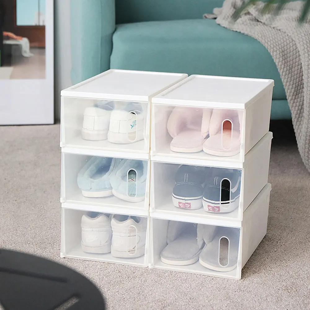 

2Pcs Simple Shoes Case Home Shoes Case Practical Storage Container