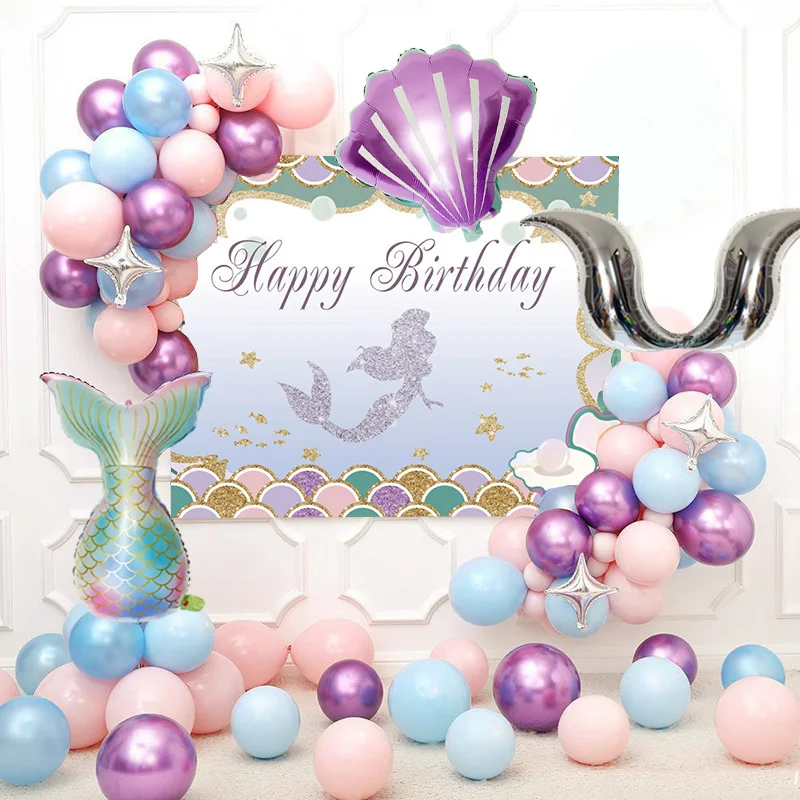 Одеяло хвост русалки воздушные шары гирлянды Набор для арки набор одноразовой