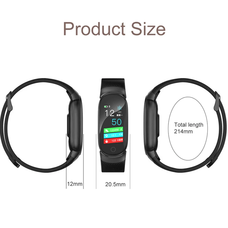 Женский Смарт браслет Lism QW16 Bluetooth фото часы трекер сердечного ритма IP67