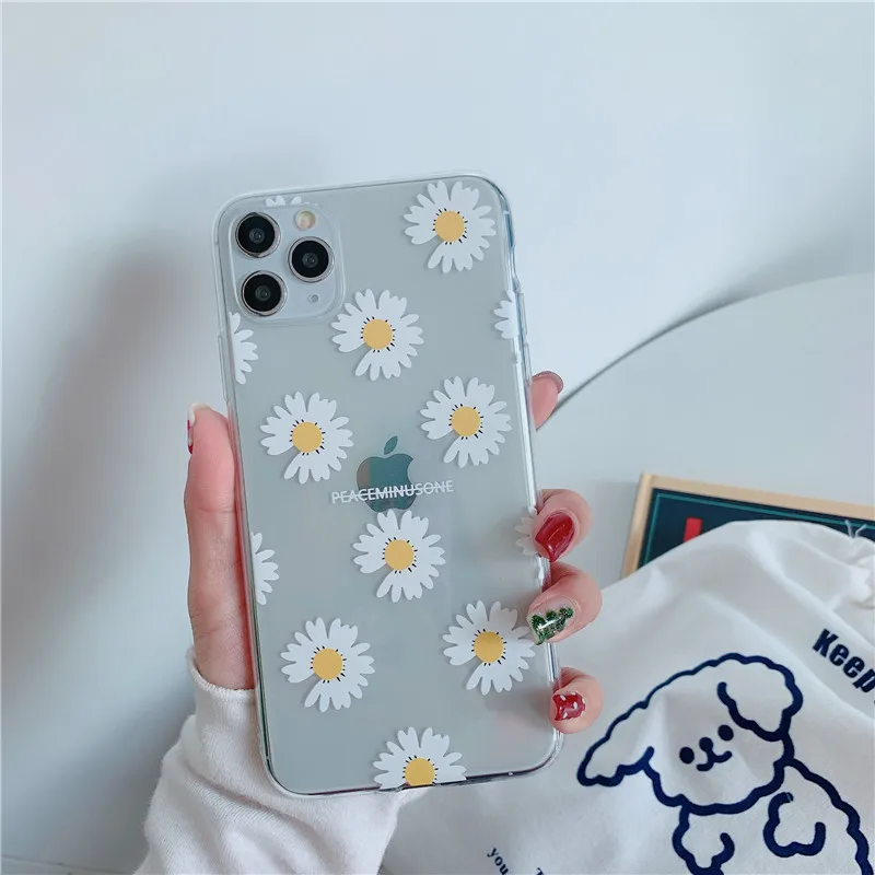 Милый чехол для iphone 11 Pro Max 6 6S 7 8 plus X XR XS мягкий прозрачный с цветочным принтом |