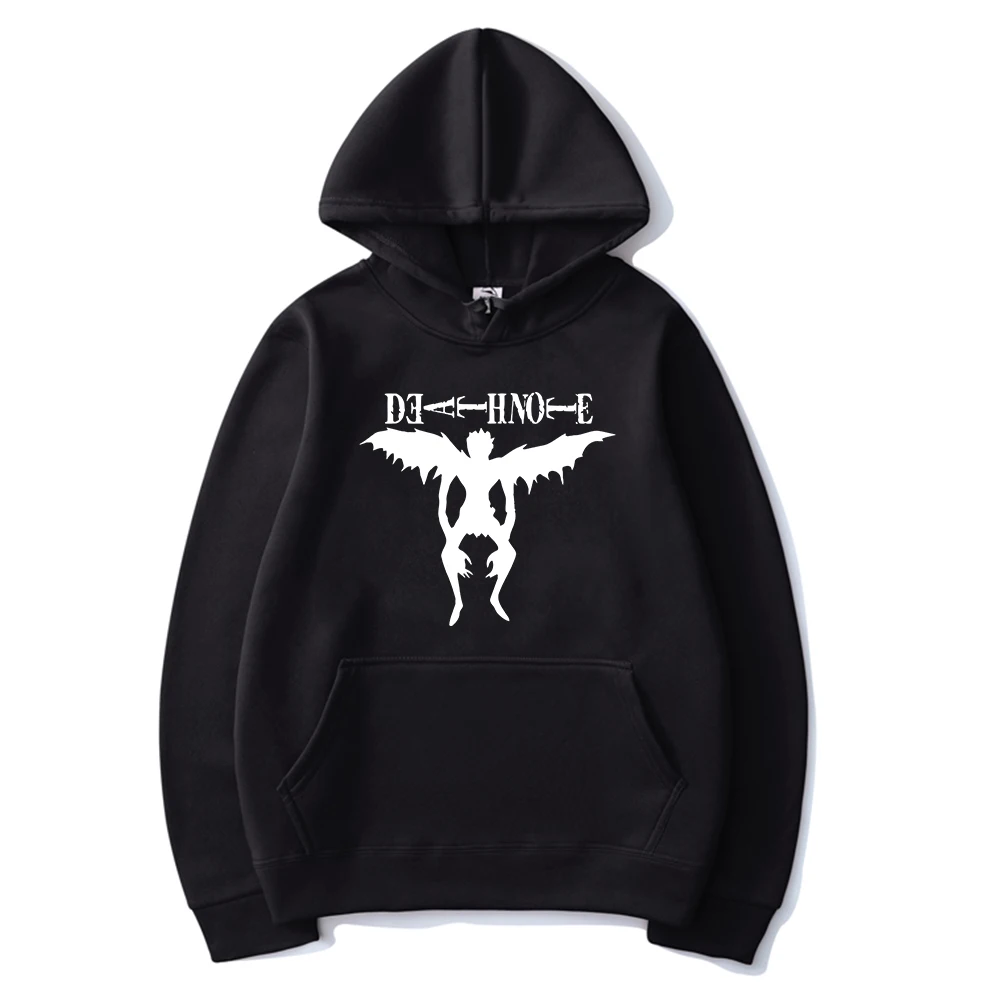 

Japanese Hot Anime Death Note Hoodies Men Cool Manga Graphic Sweatshirt Harajuku Hip Hop Streetwear Long Sleeve Male