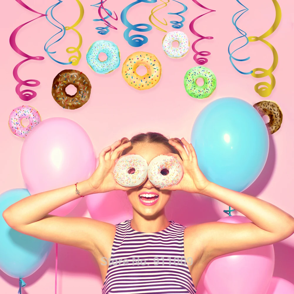 30 шт. DIY пончик фольги спирали украшения для вечеринки детский душ Висячие