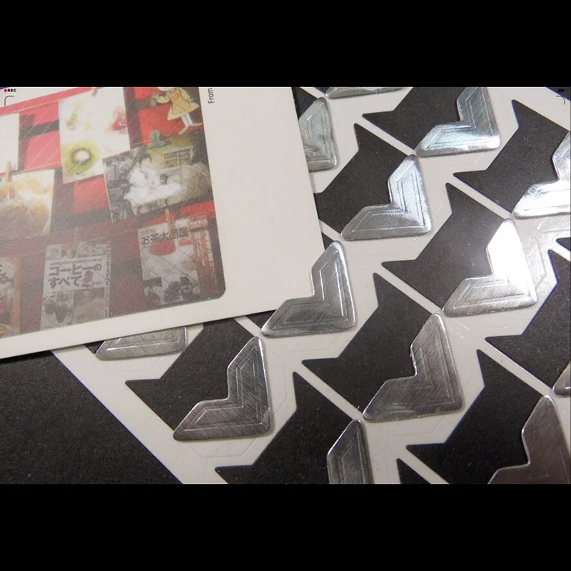 

24 Stickers DIY Classical Scrapbook Photo Album Frame Corner Stickers PVC Paper Memo Pad Sticker Home Stationary Decor