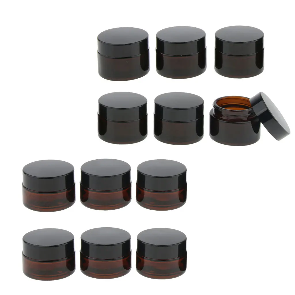 Набор из 12 шт. круглые стеклянные банки многоразового использования Пустые